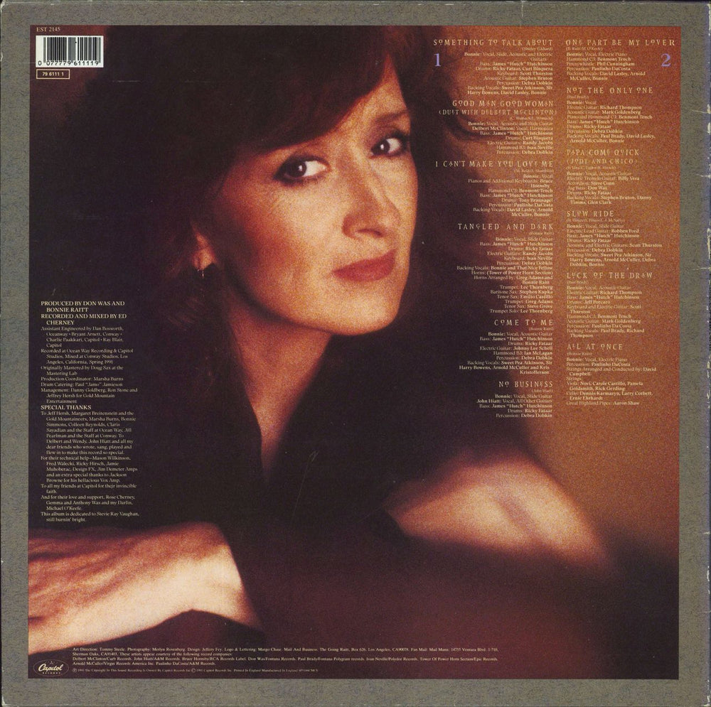 Bonnie Raitt Luck Of The Draw - EX UK Vinyl LP — RareVinyl.com