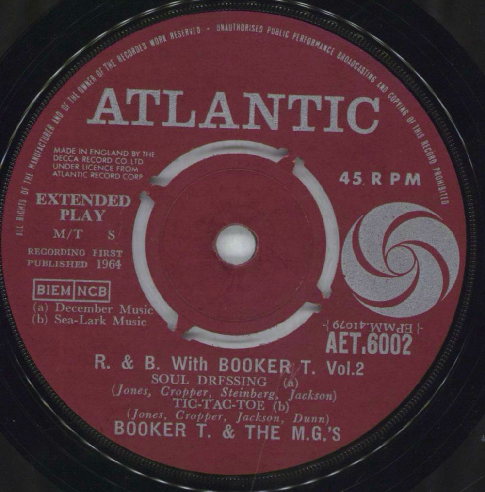 Booker T. & The M.G.'s R & B With Booker T. Vol. 2 UK 7" vinyl single (7 inch record / 45) BKT07RB818523