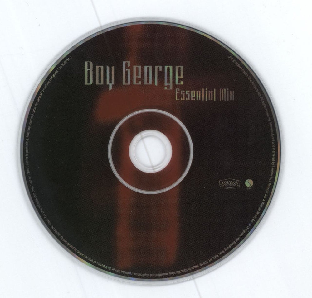 Boy George Essential Mix US Promo CD album (CDLP) PRO500034-2