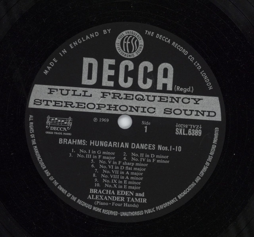 Bracha Eden & Alexander Tamir Brahms: Hungarian Dances Nos. 1-10 / Dvorák: Slavonic Dances, Op. 46 UK vinyl LP album (LP record)