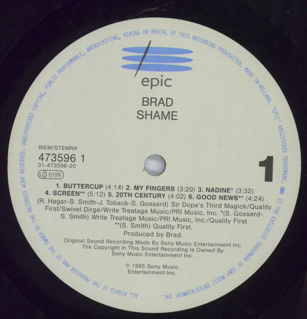 Brad Shame UK vinyl LP album (LP record) RADLPSH820147