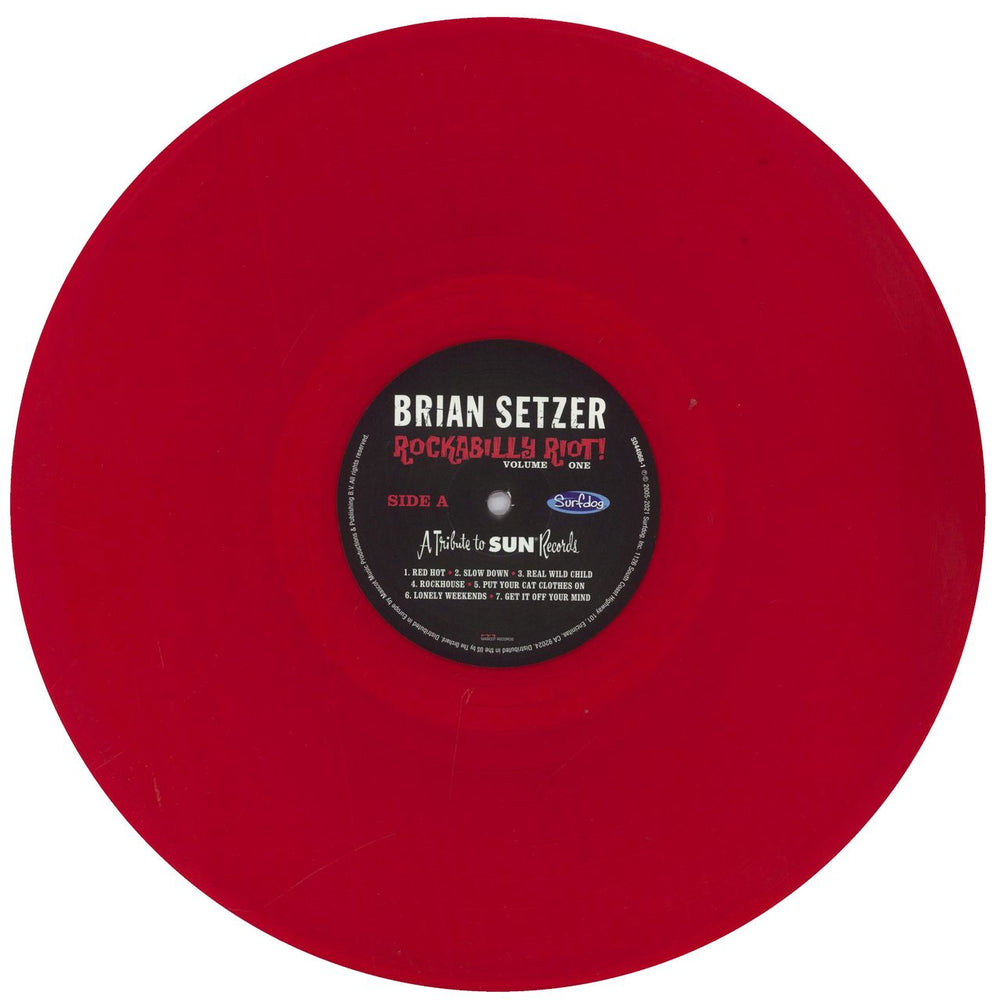 Brian Setzer Rockabilly Riot! Volume One - Red Vinyl US 2-LP vinyl record set (Double LP Album) SET2LRO830808