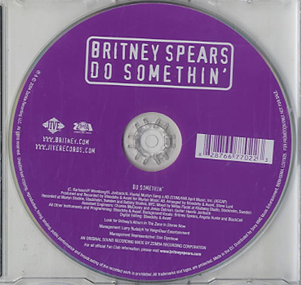 Britney Spears Do Somethin' UK Promo CD single (CD5 / 5") 82876677022