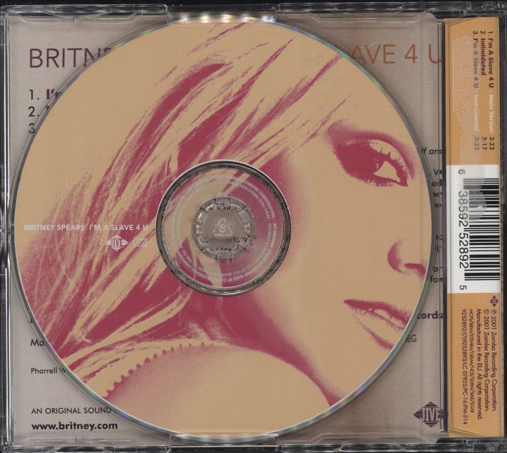Britney Spears I'm A Slave 4 U UK CD single (CD5 / 5") BTPC5IM198208