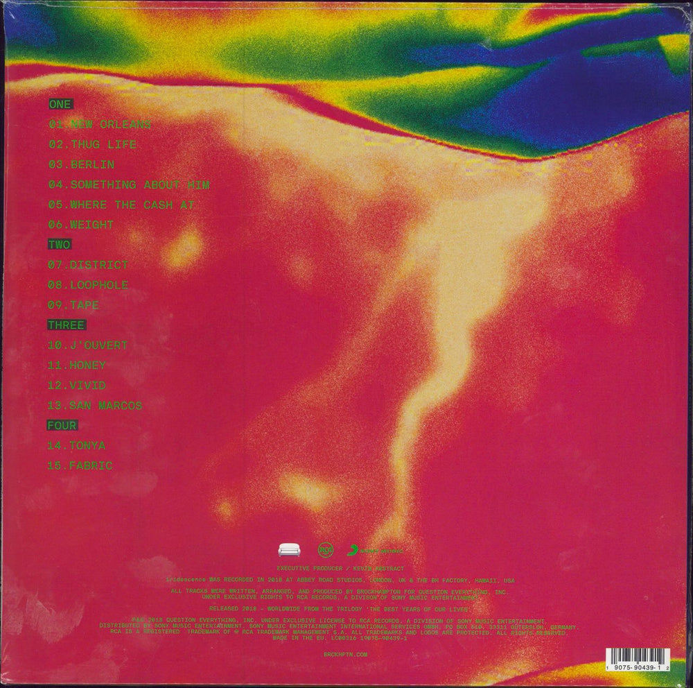 Brockhampton Iridescence - Clear Vinyl - Sealed US 2-LP vinyl record set (Double LP Album) 190759043912