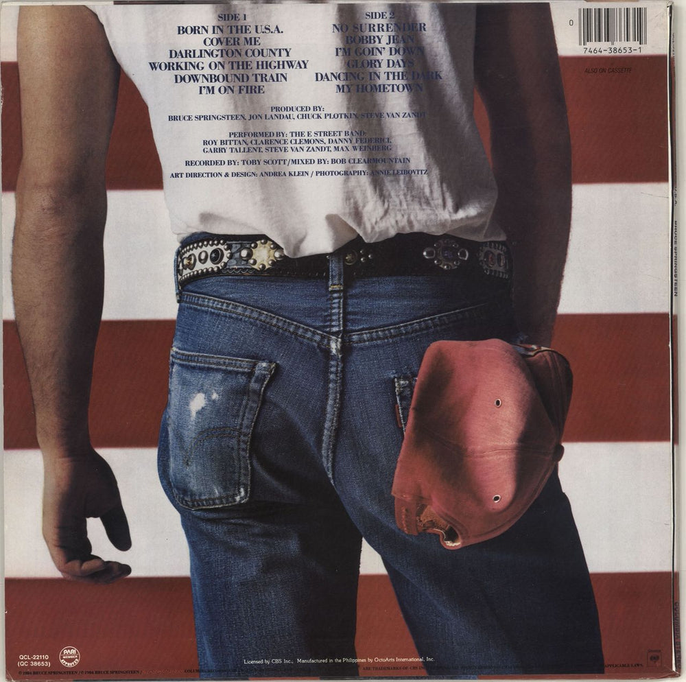 Bruce Springsteen Born In The U.S.A. Philippino vinyl LP album (LP record) SPRLPBO713007
