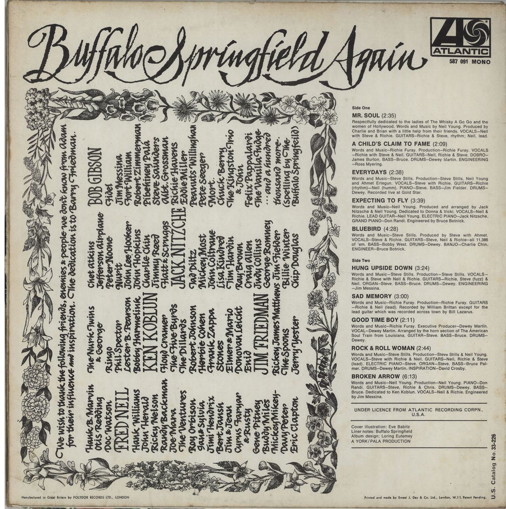 Buffalo Springfield Buffalo Springfield Again - 1st UK vinyl LP album (LP record) BFSLPBU498071