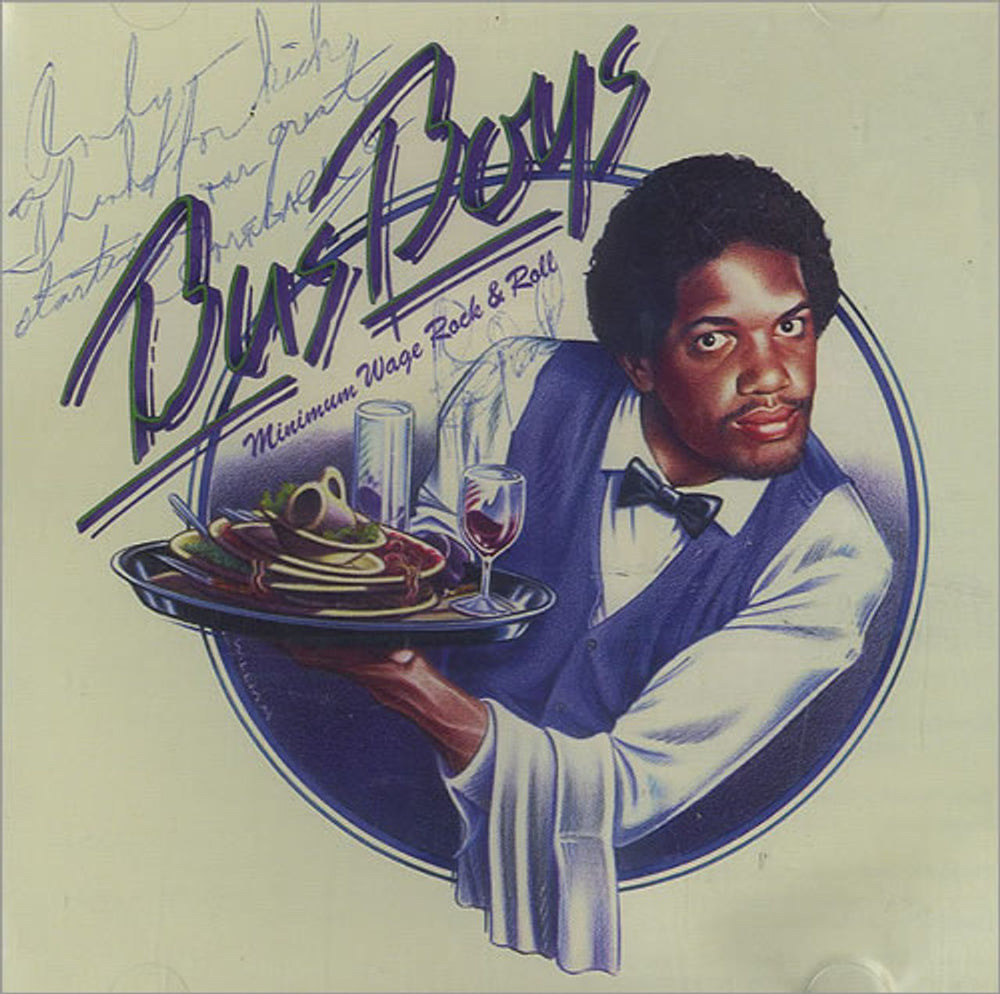 BusBoys Minimum Wage Rock & Roll - Autographed US CD album (CDLP) BUS3101