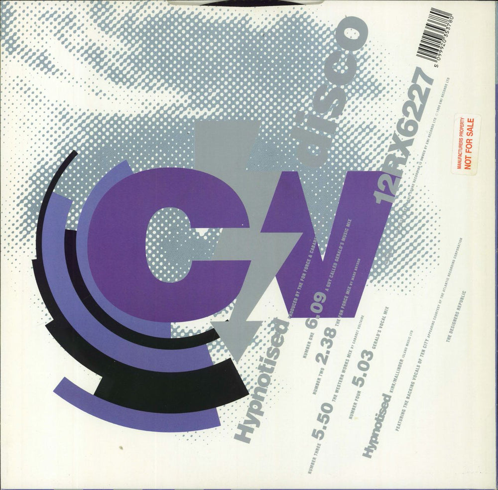 Cabaret Voltaire Hypnotised - Promo Stickered UK Promo 12" vinyl single (12 inch record / Maxi-single) 5099920353773