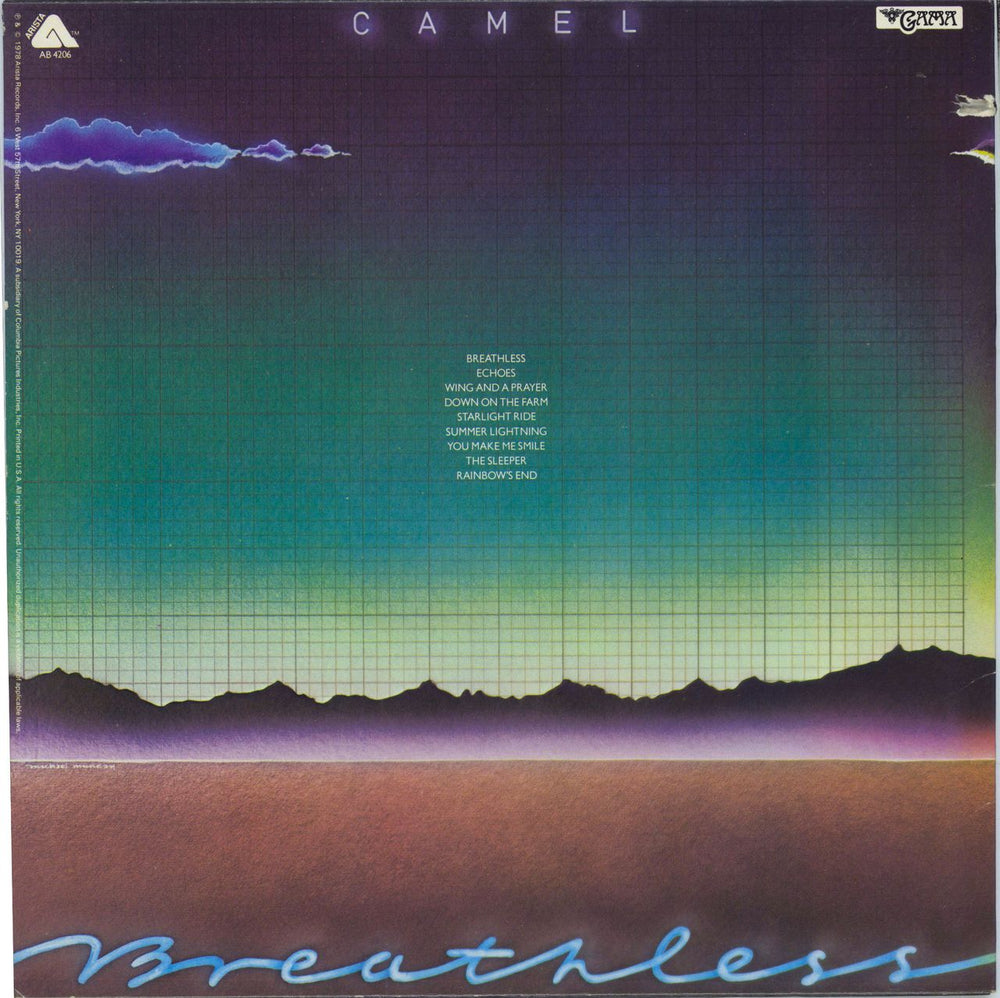 Camel Breathless US vinyl LP album (LP record) C-LLPBR789720