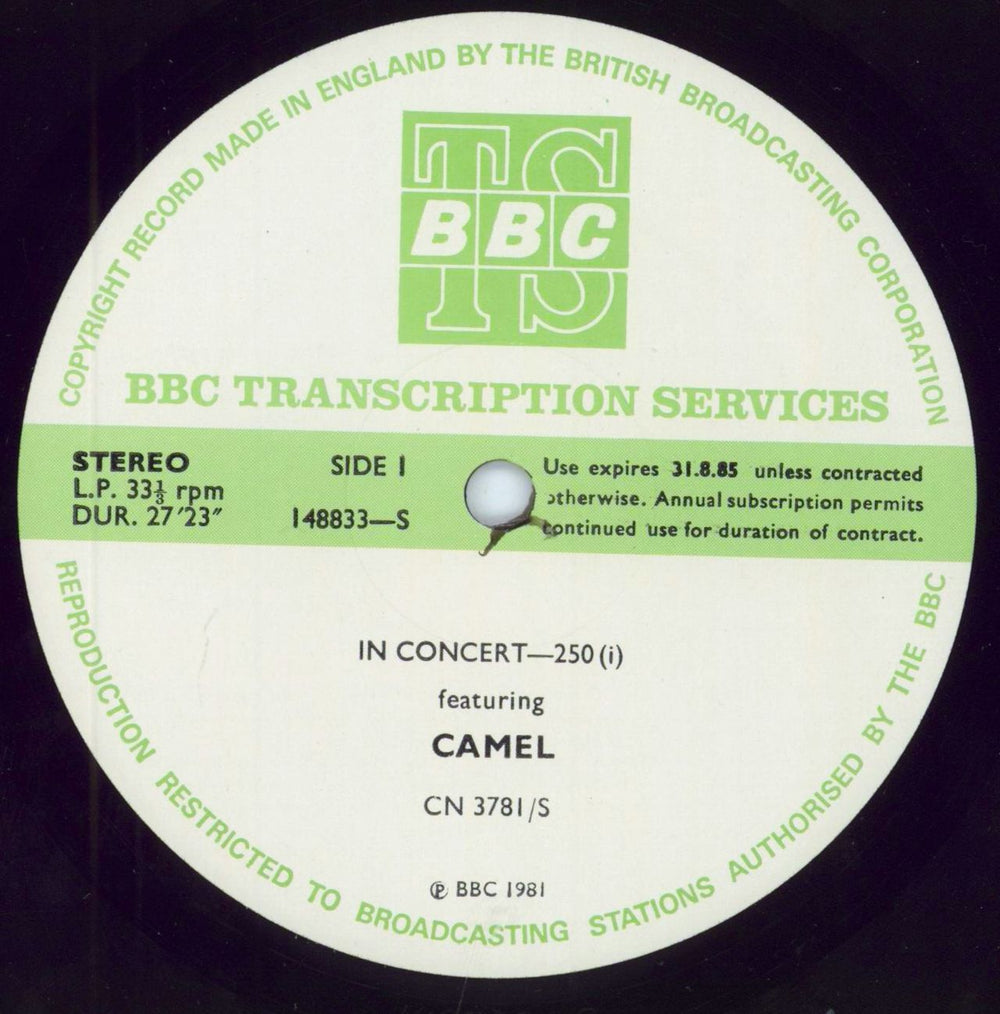 Camel In Concert 250 UK Promo vinyl LP album (LP record) CN3781/S