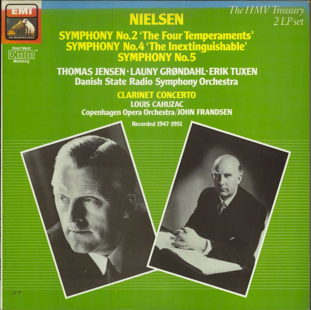 Carl Nielsen Symphony No. 2, Op. 16 / Symphony No. 4, Op. 29 / Symphony No. 5, Op. 50 / Clarinet Concerto Op. 57 UK 2-LP vinyl record set (Double LP Album) EM2904443