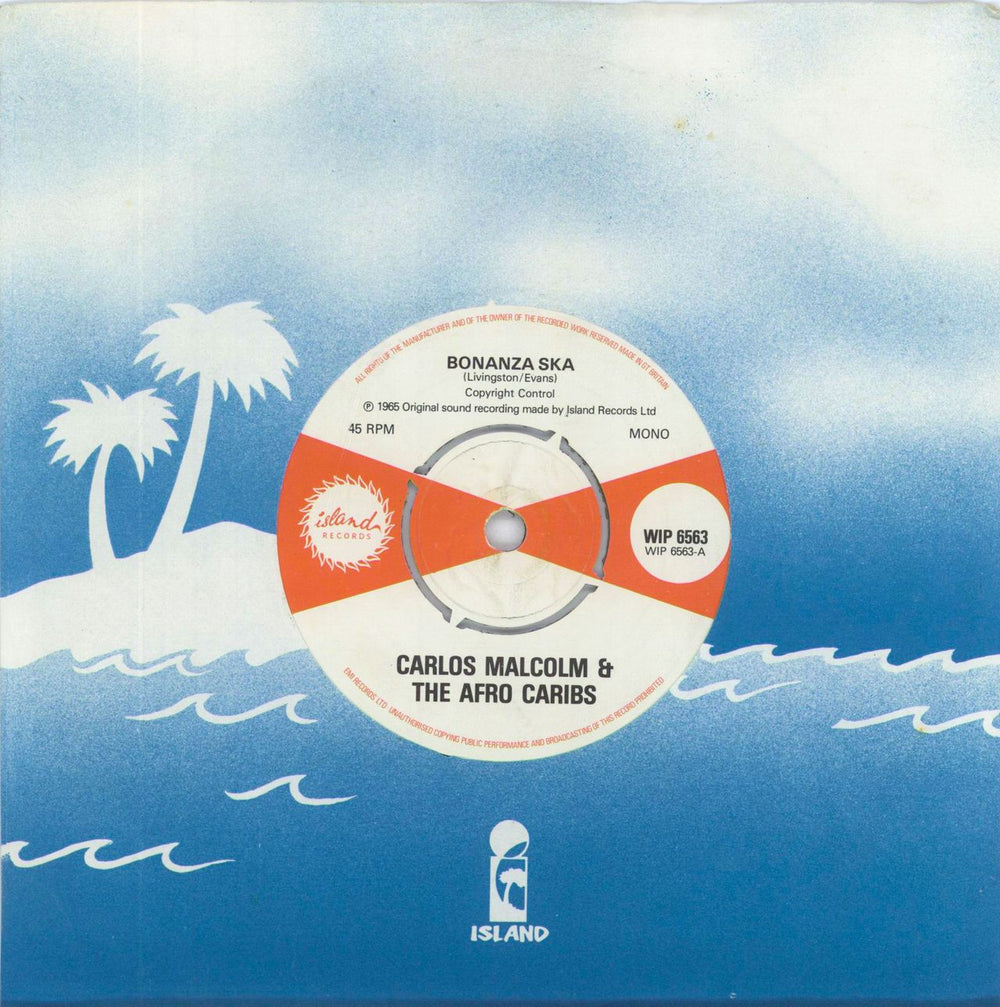 Carlos Malcolm Bonanza Ska EP UK 7" vinyl single (7 inch record / 45) WIP6563