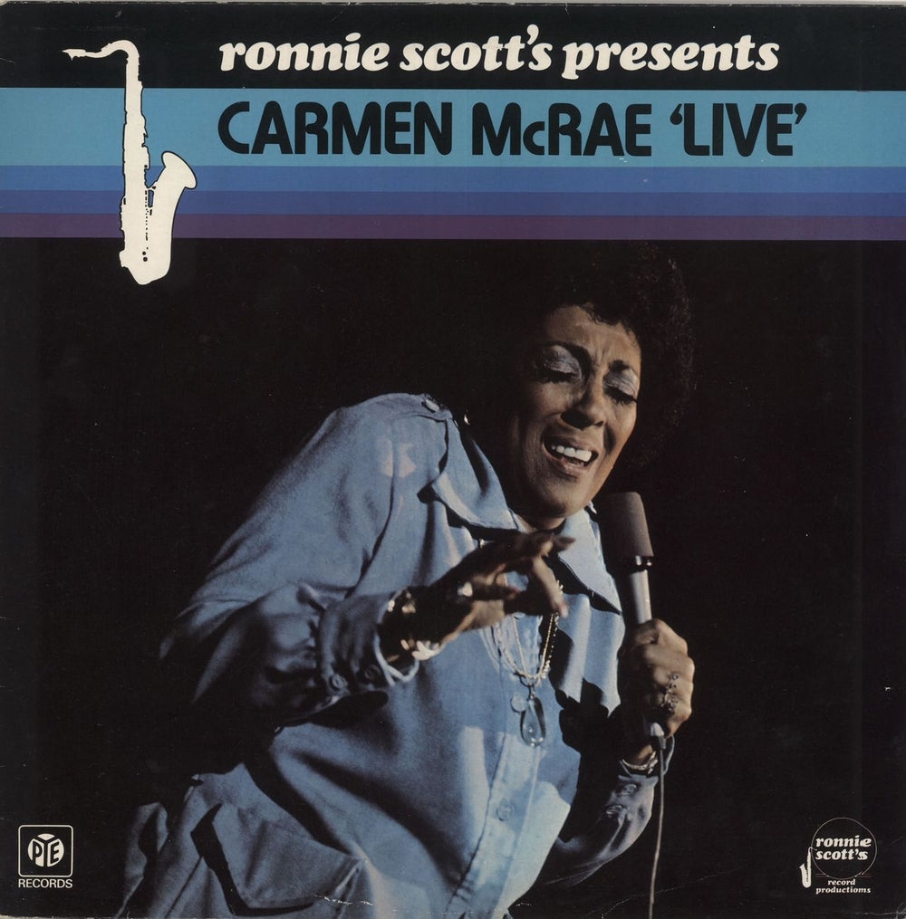 Carmen McRae Ronnie Scott's Presents Carmen McRae 'Live' UK vinyl LP album (LP record) NSPL18543