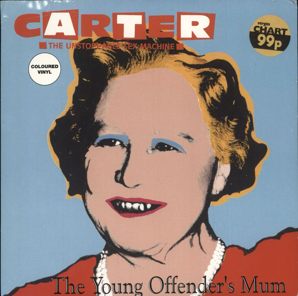 Carter USM The Young Offender's Mum - Pink Vinyl UK 7" vinyl single (7 inch record / 45) USM12