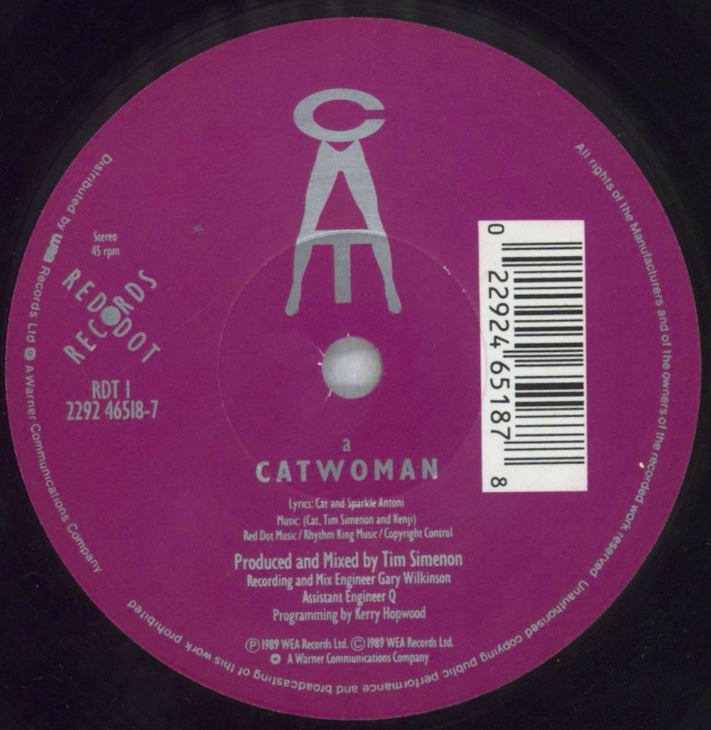 Cat Catwoman UK 7" vinyl single (7 inch record / 45) C-T07CA827941