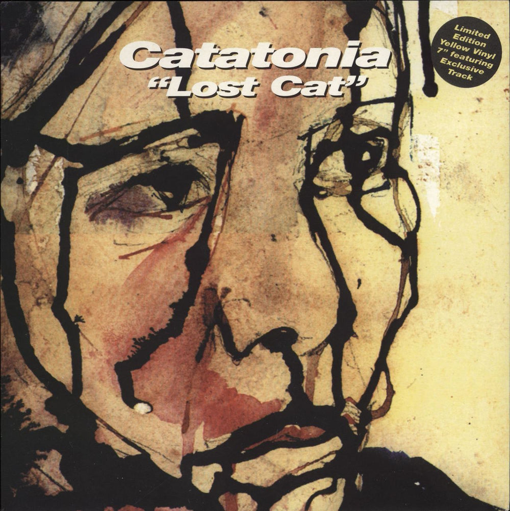 Catatonia Lost Cat - Yellow Vinyl UK 7" vinyl single (7 inch record / 45) NEG88X