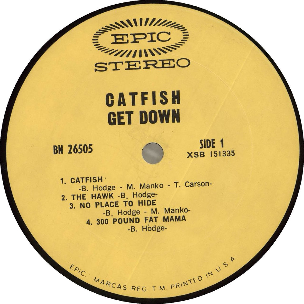 Catfish (US) Get Down US vinyl LP album (LP record)