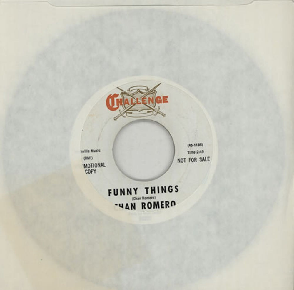 Chan Romero Funny Things US Promo 7" vinyl single (7 inch record / 45) 59285