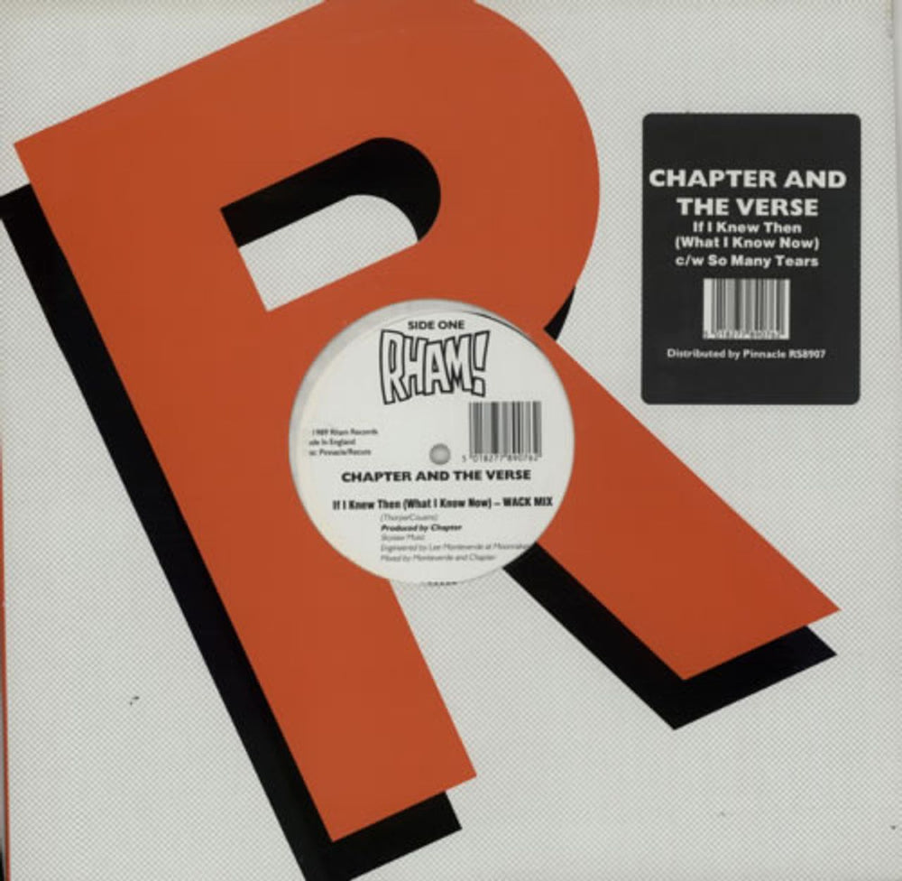 Chapter And The Verse If I Knew Then (What I Know Now) - Wack Mix UK 12" vinyl single (12 inch record / Maxi-single) RS8907