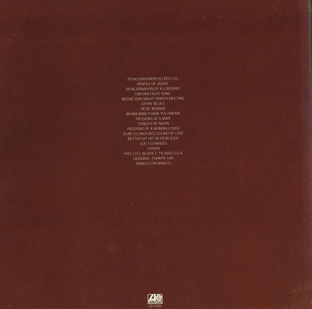 Charles Mingus Passions Of A Man: An Anthology Of His Atlantic Recordings US 3-LP vinyl record set (Triple LP Album)