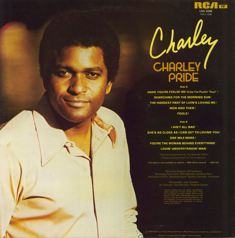 Charley Pride Charley UK vinyl LP album (LP record)