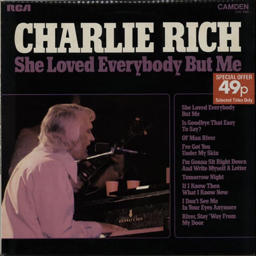 Charlie Rich She Loved Everybody But Me UK vinyl LP album (LP record) CDS1140