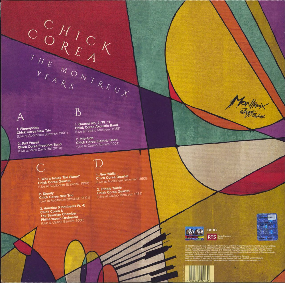 Chick Corea The Montreux Years - 180gram Vinyl - Sealed UK 2-LP vinyl record set (Double LP Album) 4050538800432