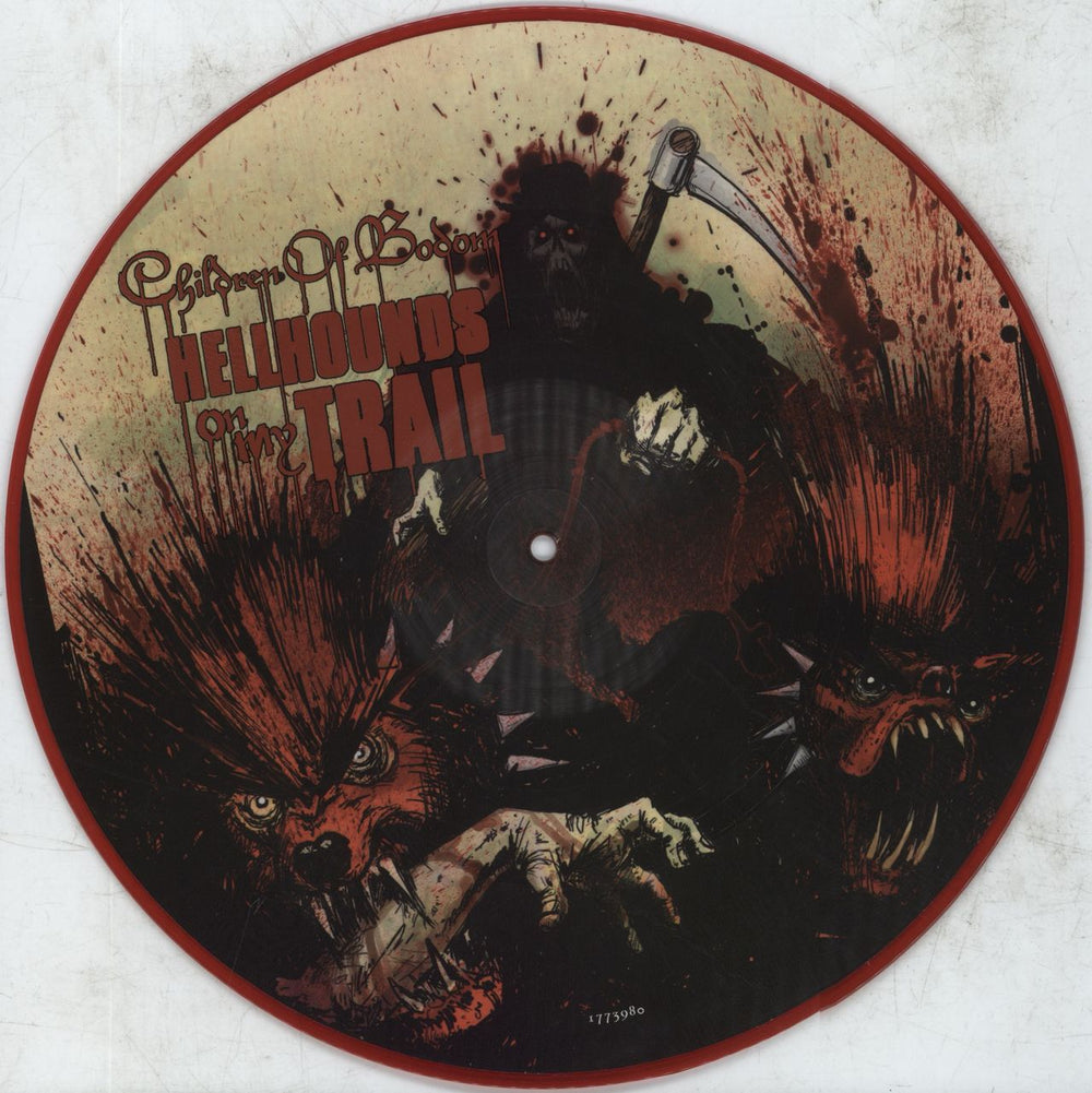 Children Of Bodom Hellhounds On My Trail UK 12" vinyl picture disc (12 inch picture record) B0D2PHE816212