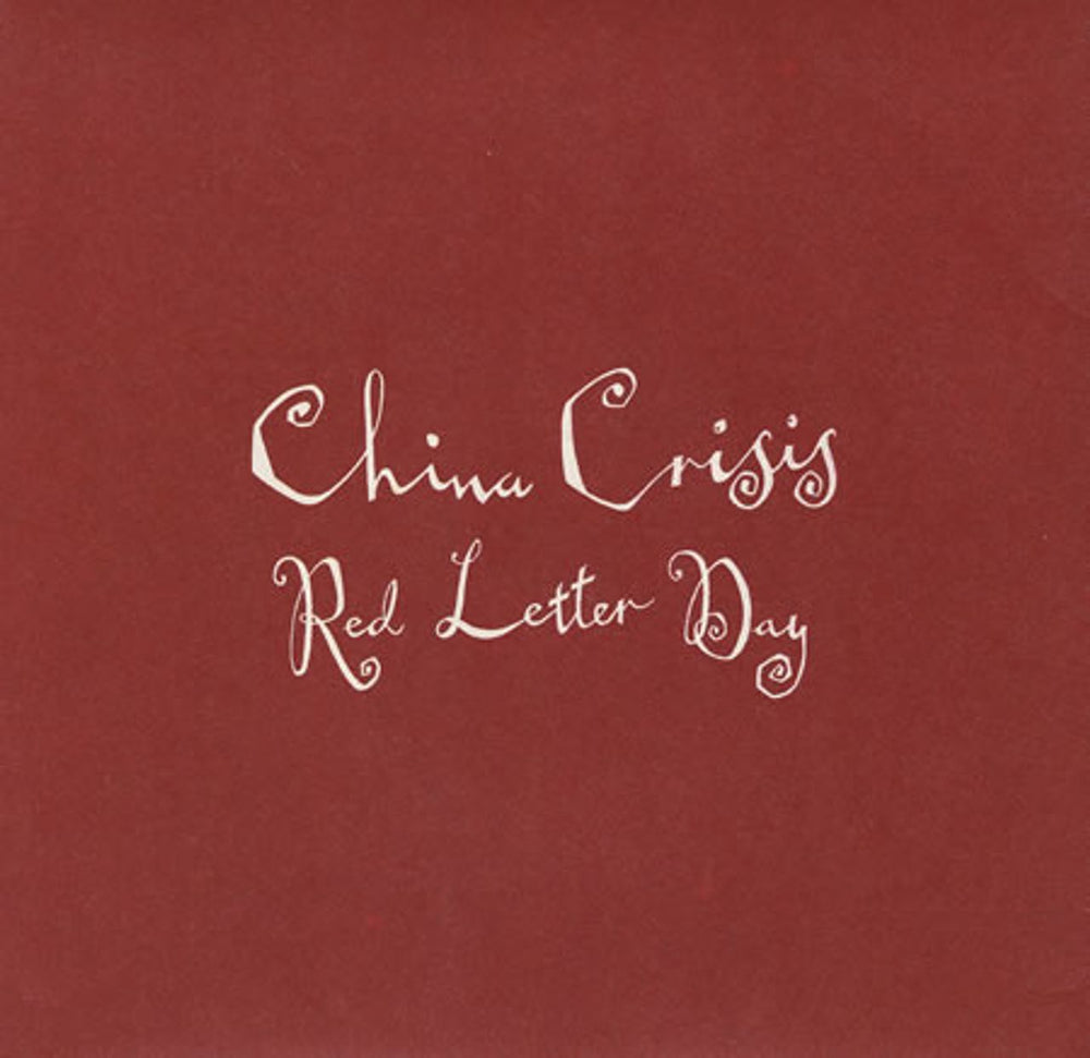 China Crisis Red Letter Day UK 7" vinyl single (7 inch record / 45) VSE1188