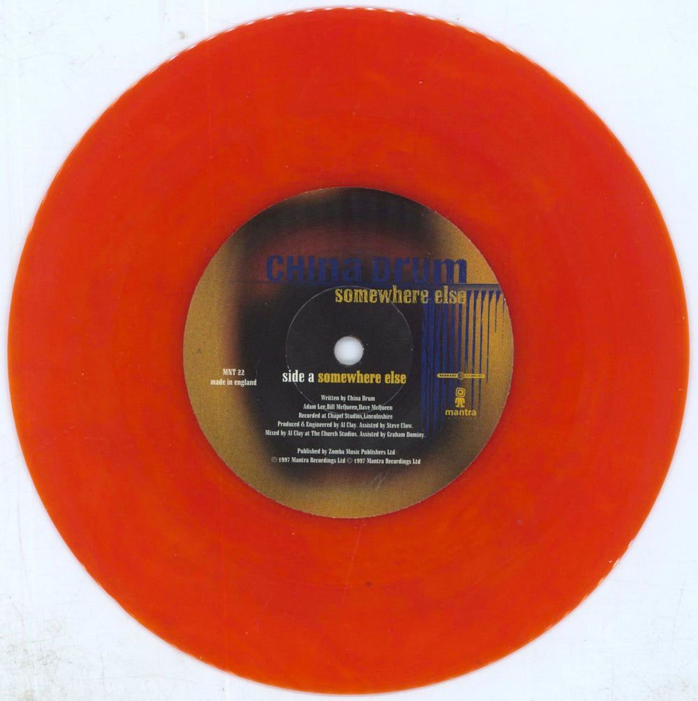 China Drum Somewhere Else - Red UK 7" vinyl single (7 inch record / 45) C-D07SO808613