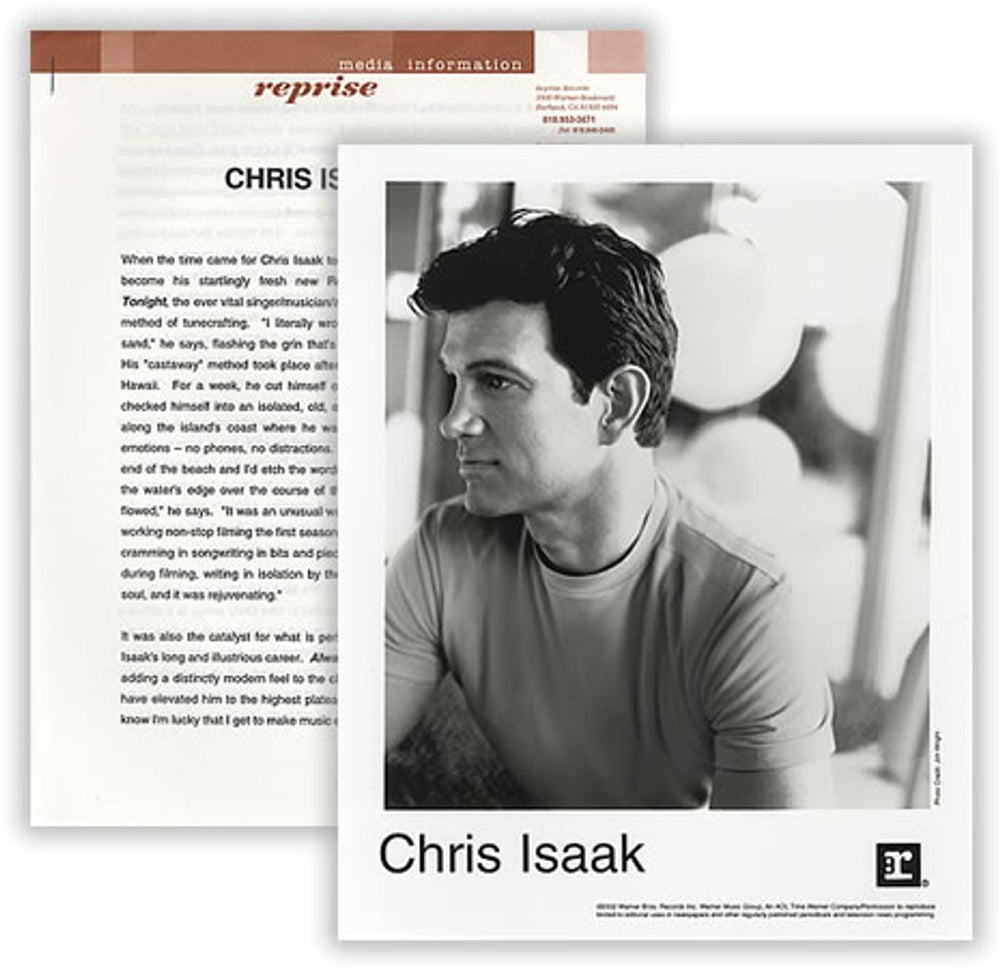 Chris Isaak Always Got Tonight US Promo media press pack PRESS KIT