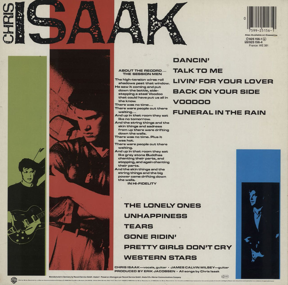 Chris Isaak Silvertone - EX German vinyl LP album (LP record) ISALPSI290081