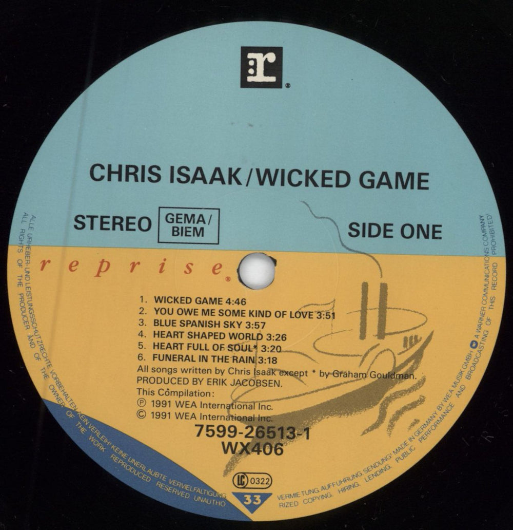 Chris Isaak Wicked Game UK vinyl LP album (LP record) ISALPWI785876