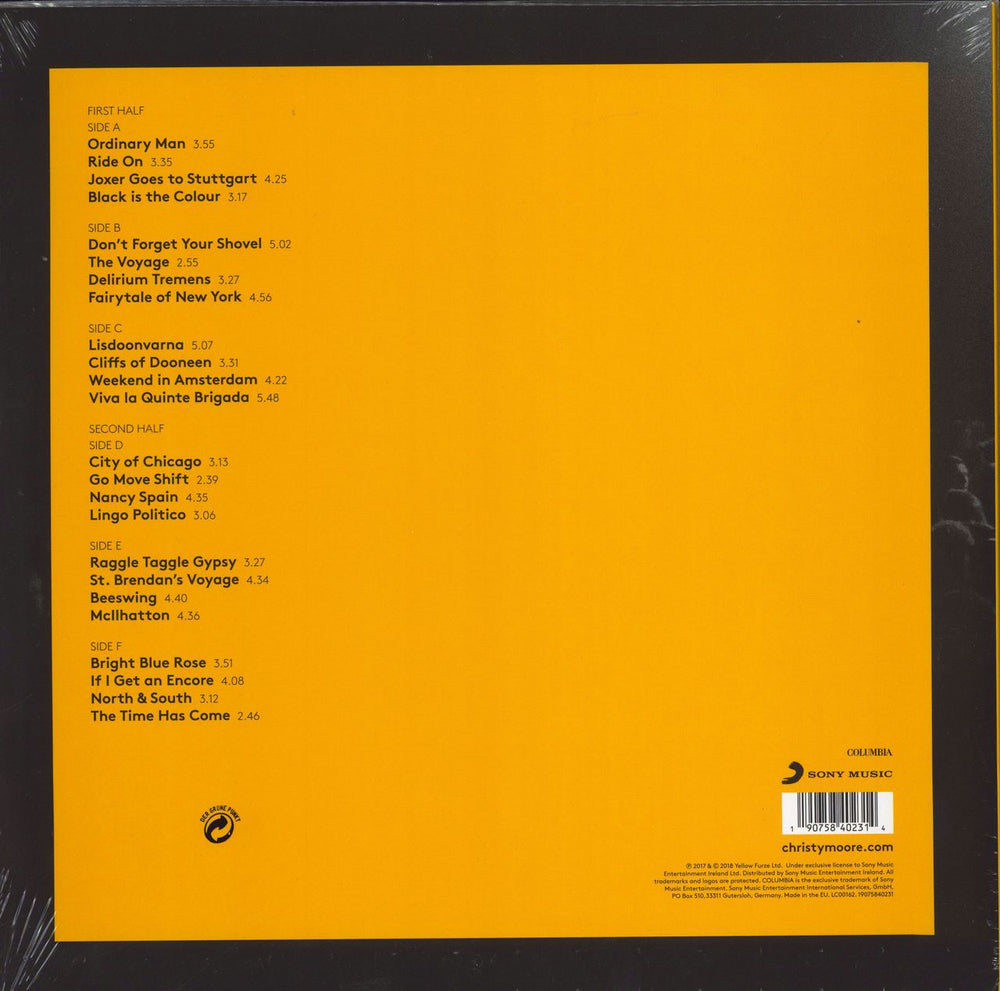 Christy Moore On The Road - Sealed UK 3-LP vinyl record set (Triple LP Album) 190758402314