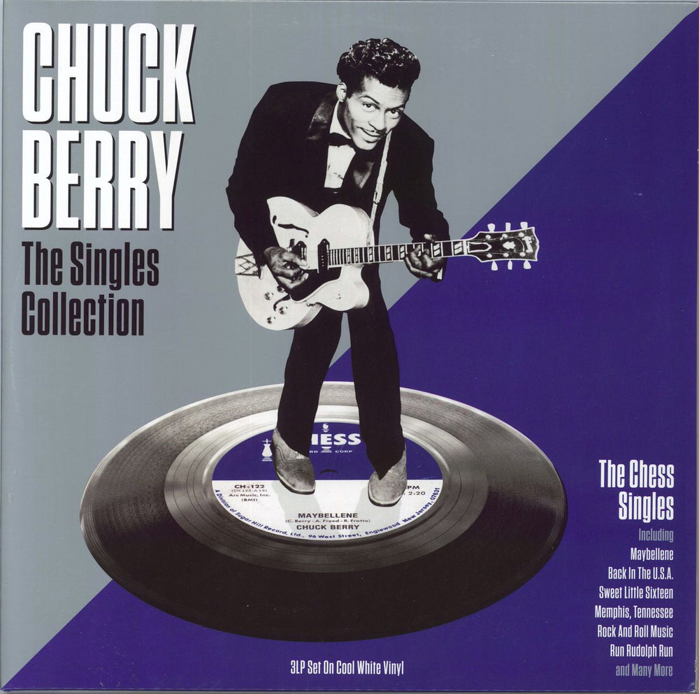 Chuck Berry The Singles Collection - White Vinyl UK 3-LP vinyl record set (Triple LP Album) NOT3LP242