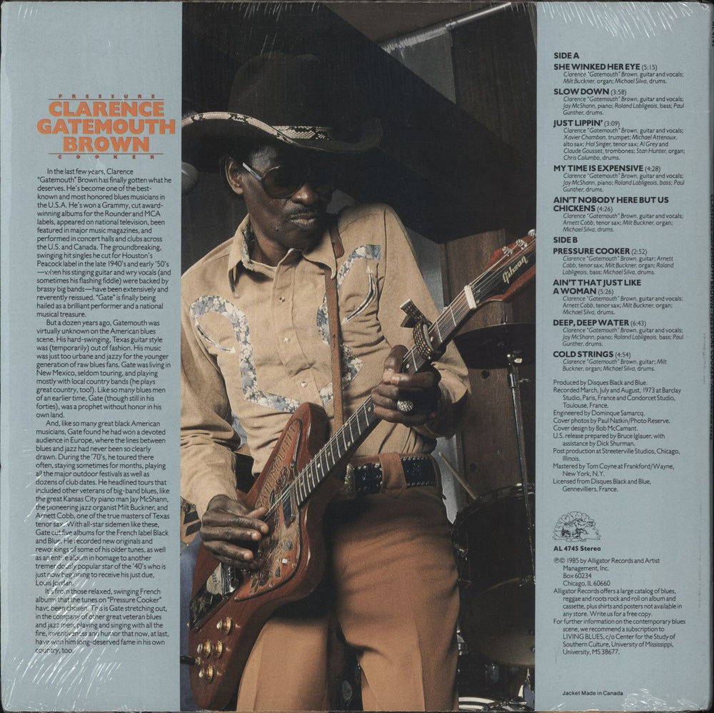 Clarence 'Gatemouth' Brown Pressure Cooker - Shrink Canadian vinyl LP album (LP record)