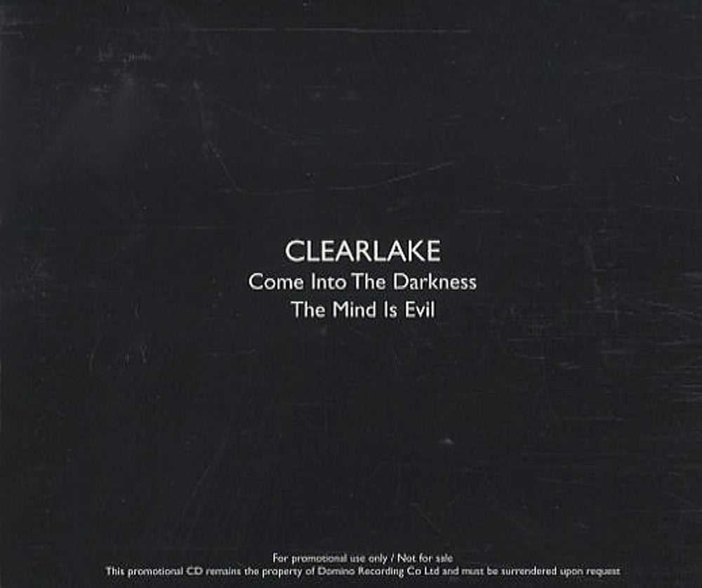 Clearlake Come Into The Darkness UK Promo CD single (CD5 / 5") RUG162CDP