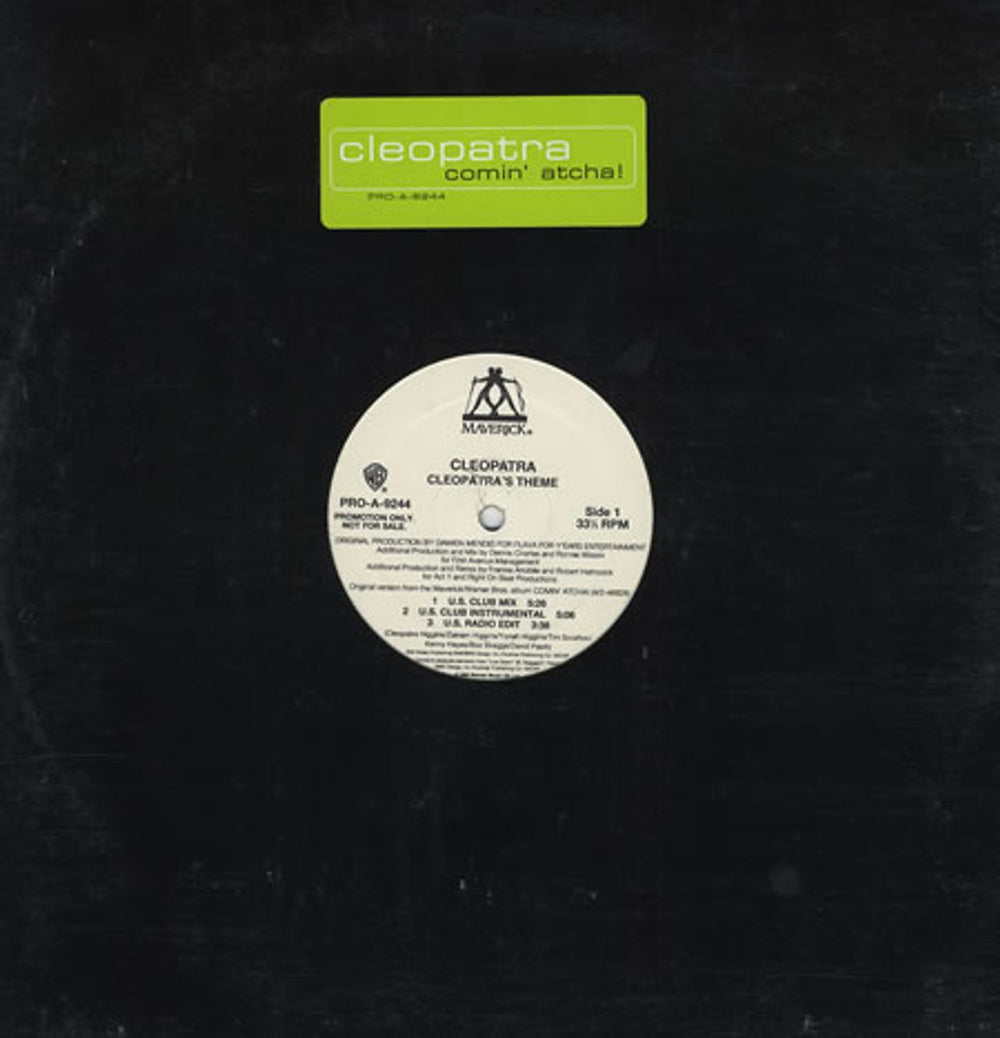 Cleopatra Cleopatra's Theme - Stickerd Sleeve US Promo 12" vinyl single (12 inch record / Maxi-single) PRO-A-9244