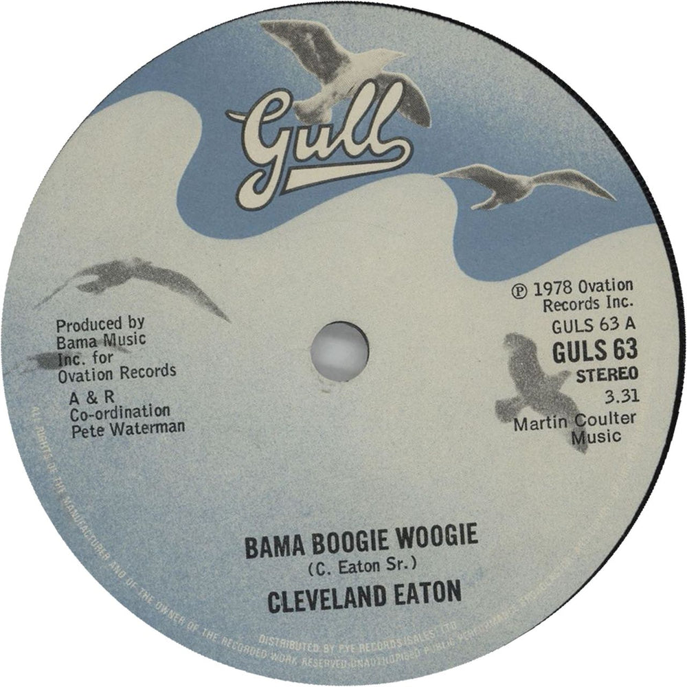 Cleveland Eaton Bama Boogie Woogie UK 7" vinyl single (7 inch record / 45) GULS63