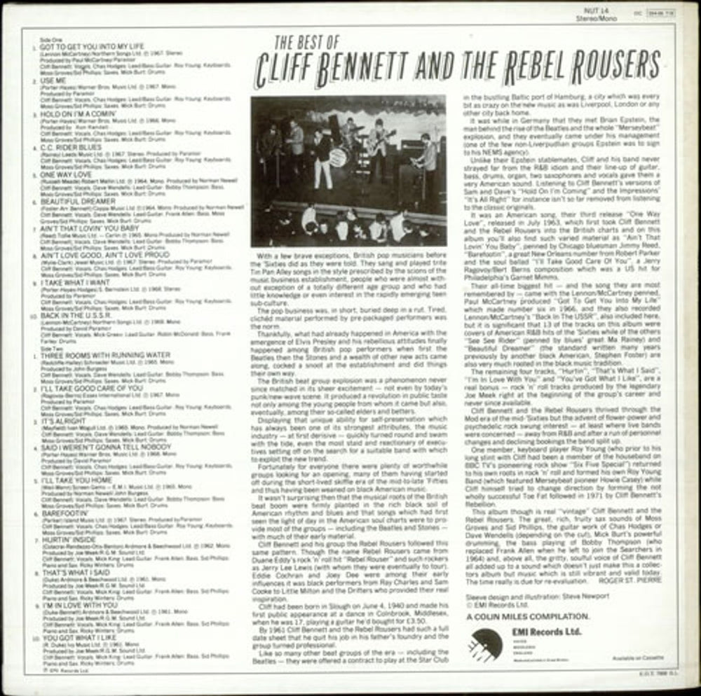 Cliff Bennett And The Rebel Rousers The Best Of UK vinyl LP album (LP record) CBNLPTH519160