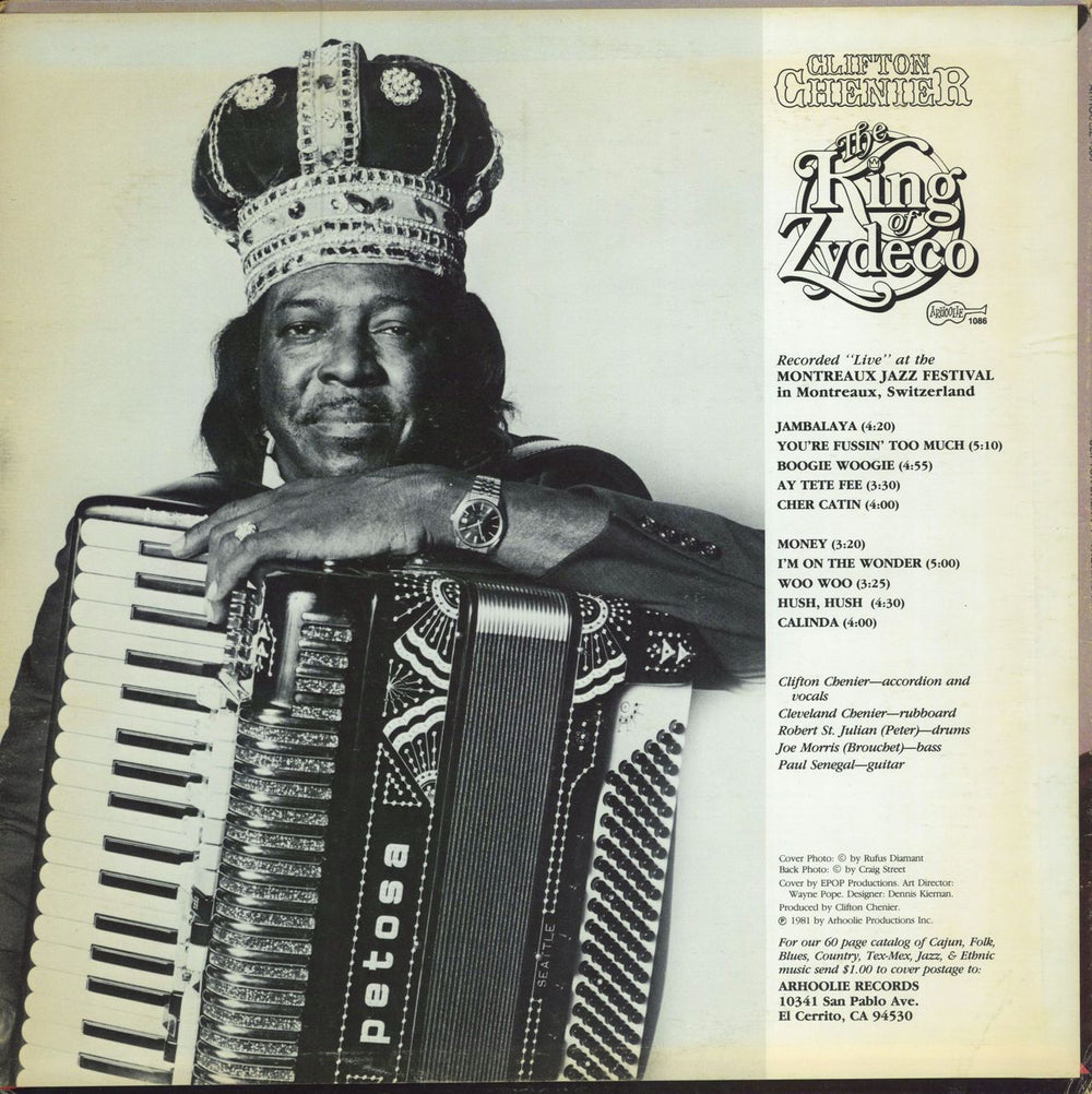 Clifton Chenier The King Of Zydeco US vinyl LP album (LP record)