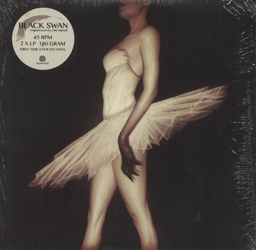 Clint Mansell Black Swan [Original Motion Picture Soundtrack] - Clear Swirl Vinyl + Shrink US 2-LP vinyl record set (Double LP Album) MOND-039