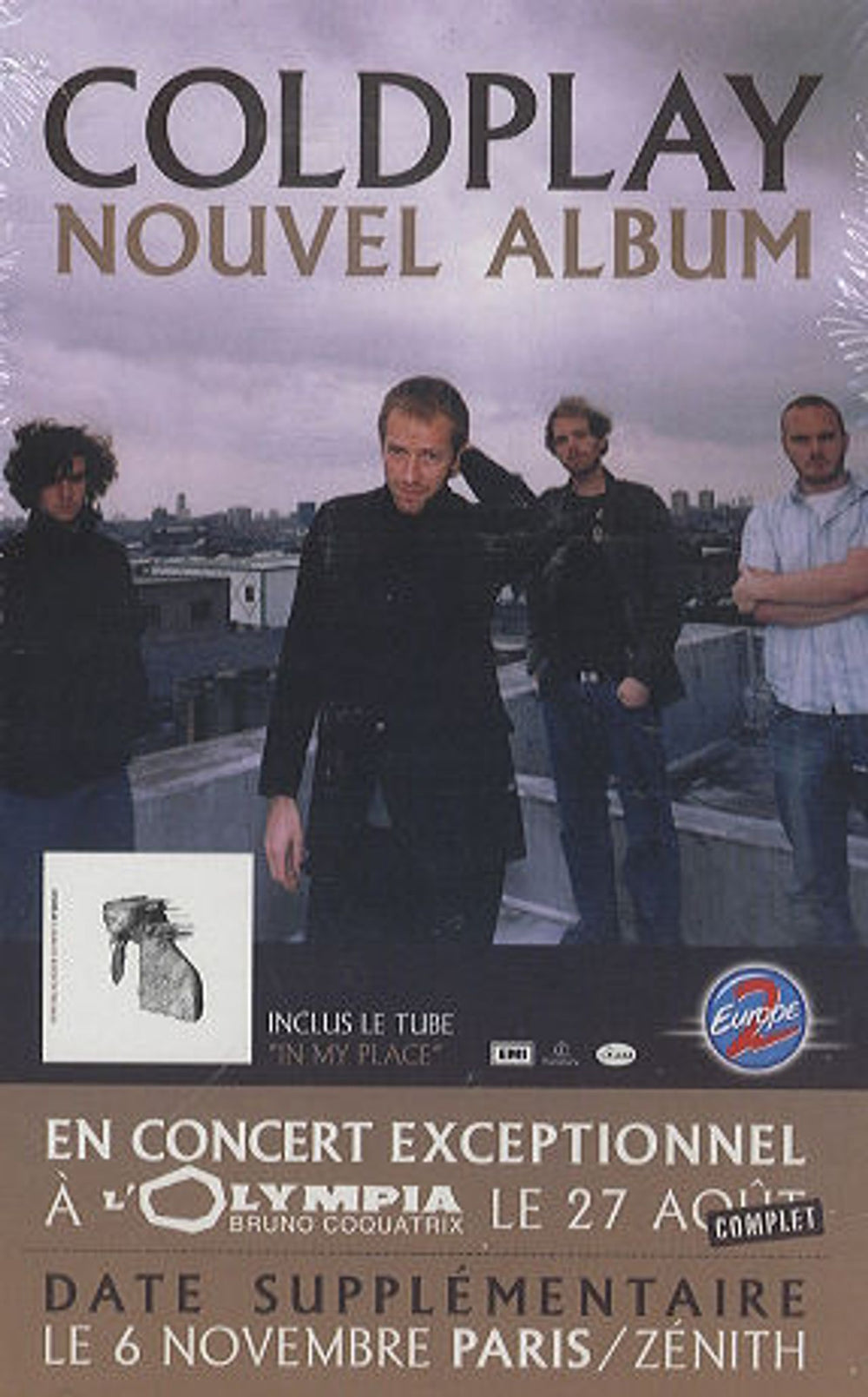 Coldplay A Rush Of Blood To The Head French Promo display PROMO DISPLAY