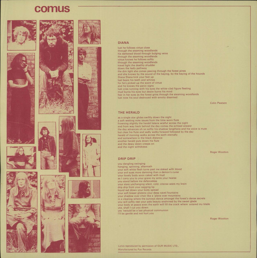 Comus First Utterance - EX UK vinyl LP album (LP record) 1971