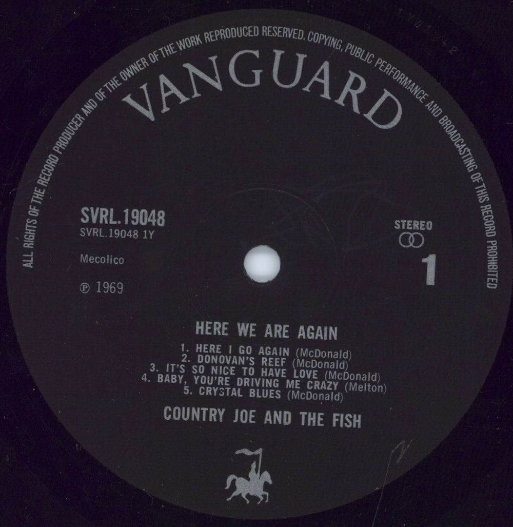 Country Joe & The Fish Here We Are Again UK vinyl LP album (LP record) CJFLPHE794570
