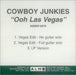 Cowboy Junkies Ooh Las Vegas US Promo CD single (CD5 / 5") AMS5P-8076