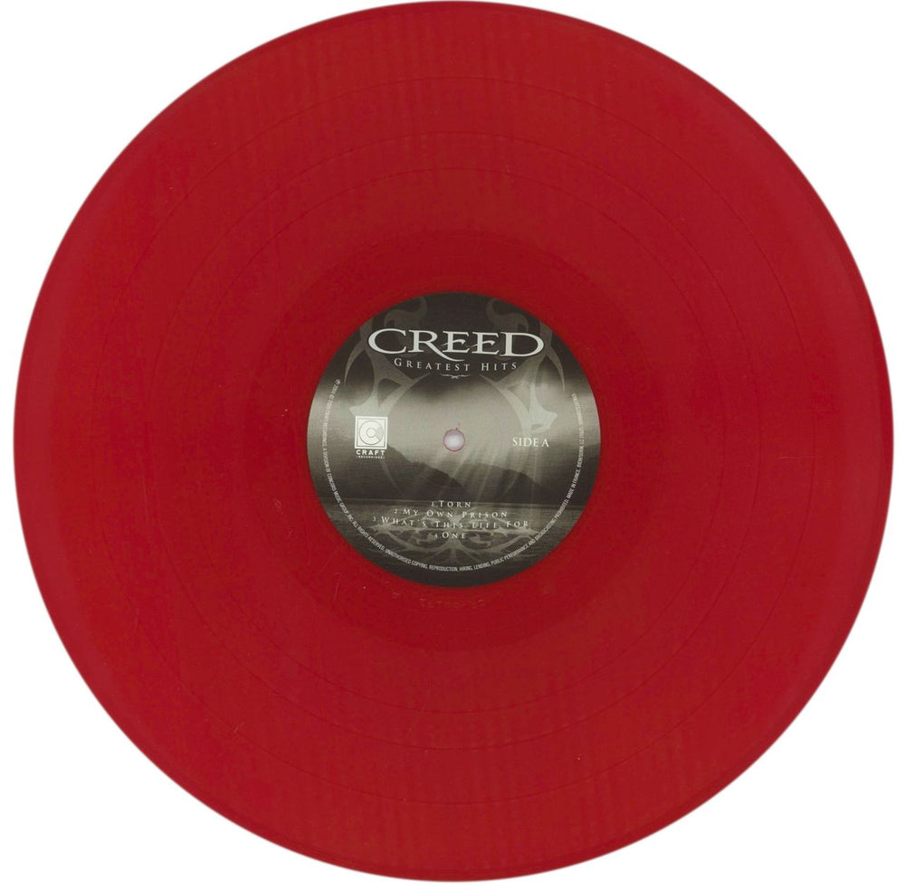 Creed Greatest Hits - Red Vinyl - Shrink UK 2-LP vinyl record set (Double LP Album) E-D2LGR775688