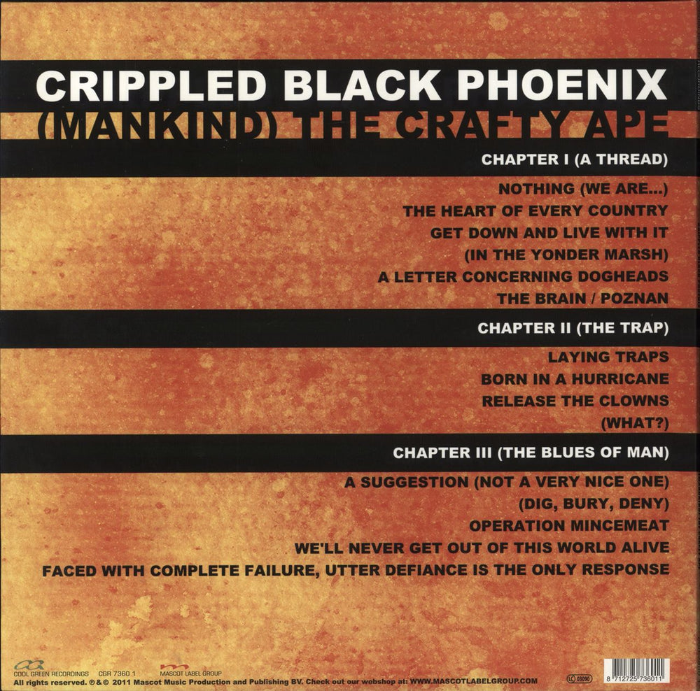 Crippled Black Phoenix (Mankind)The Crafty Ape UK 2-LP vinyl record set (Double LP Album)