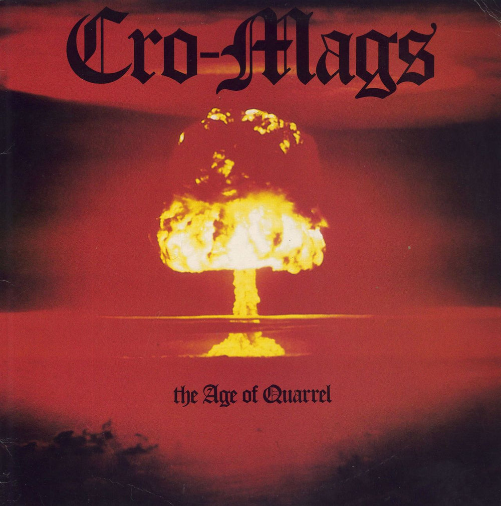 Cro-Mags The Age of Quarrel US Promo vinyl LP album (LP record) PRO-1218-DJ